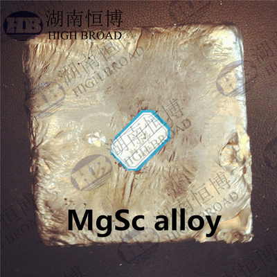 Vorlagenlegierung des ISO-Magnesium Scandium-Metallmg2%sc Mg5%Sc Mg30%Sc