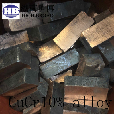 CuCr10% kupferner Chrome Vorlagenlegierungs-Barren für additives Kupfer und Kupferlegierungen
