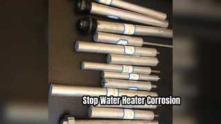 Sehen Sie sich den korrosionsbeständigen AZ31-Magnesiumanodenstab mit hohem Potenzial zum Schutz von Warmwasserbereitern an