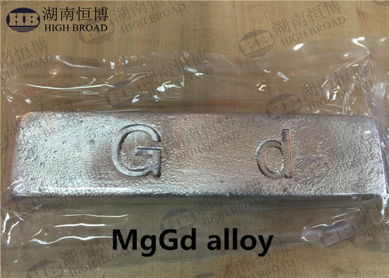 MgGd30% MgGd25% Legierungsbarrenmagnesium Gadolinium-Vorlagenlegierungsbarrenkornraffinerie