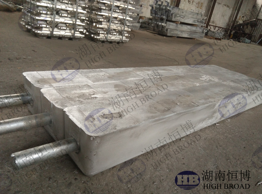 2.7 G/cm3 Aluminium-Opferanode Rechteckig/Quadratisch/Trapezförmig