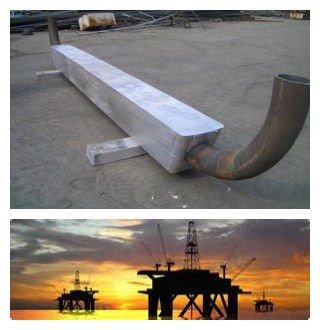 Hohe Korrosionsbeständigkeit Aluminium-Anode für Meerwasser und Offshore-Strukturen Aluminium-Ballast-Tank-Anode zur Verhinderung der Korrosion von Stahlkonstruktionen in Meerwasser und Brackwasser