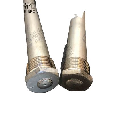 Flexible segmentierte hochreine Magnesium-Anodenstange 36 Zoll 0,9 Zoll Durchmesser Stahlkern für tiefe Brunnentanks