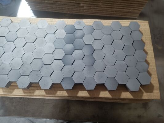 Pressureless Sintered Silicon Carbide Hexagonal Tile SW20x4.1mm Ultra Thin 3mm Ballistic Armor Plate