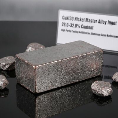 CuNi30 Kupfer-Nickel-Masterlegierung mit einem Nickelgehalt von 28,0-32,0% für die Veredelung von Aluminiumkorn hoher Reinheit