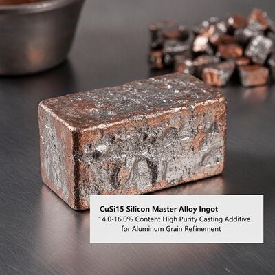CuSi15 Silizium-Masterlegierung mit einem Siliziumgehalt von 14,0-16,0% zur Veredelung von Aluminiumkorn hoher Reinheit