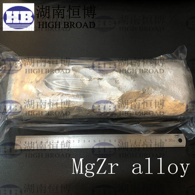 MgZr25 Magnesium-Zirkonium-Masterlegierung mit einem Zirkoniumgehalt von 25% für die Getreideveredelung in 5 kg Waffel-Ingot