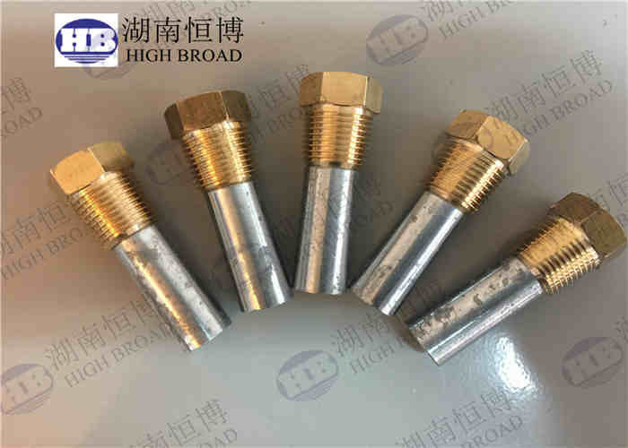 ASTM B418-95 Anodenstange für Warmwasserbereiter Vollständige Zink-Stift-Anode für Marine-Motoren