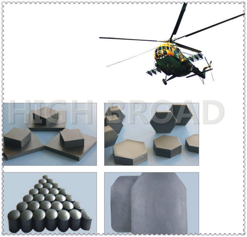 Drucklos gesinterte Siliziumkarbid-Keramikfliese SW50x13mm Hochleistungs-Ballistik-Panzerplatte