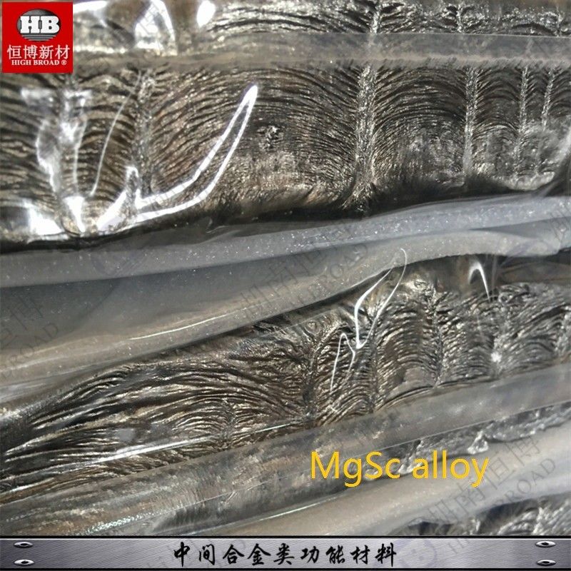 Magnesium Scandium Master Alloy with 2-30% Scandium Content for Aerospace Grade Aluminum Alloys Vacuum Induction Melted