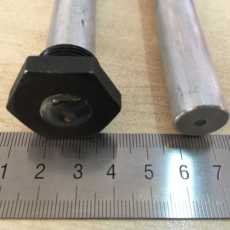 35mm Magnesiumlegierung Hochleistungs-Sechskant-Anodenstab M27 Gewinde 1200mm Marinequalität für Marinekondensator