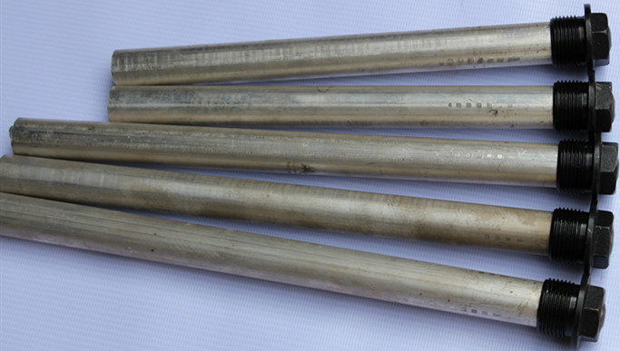 Extrudierte runde Anodenstangen für Warmwasserbereiter, Aluminium-Anodenstangen für Warmwasserbereiter, Heizungssystem Anodenstangen opfern sich selbst, um Korrosion im Tank zu verhindern
