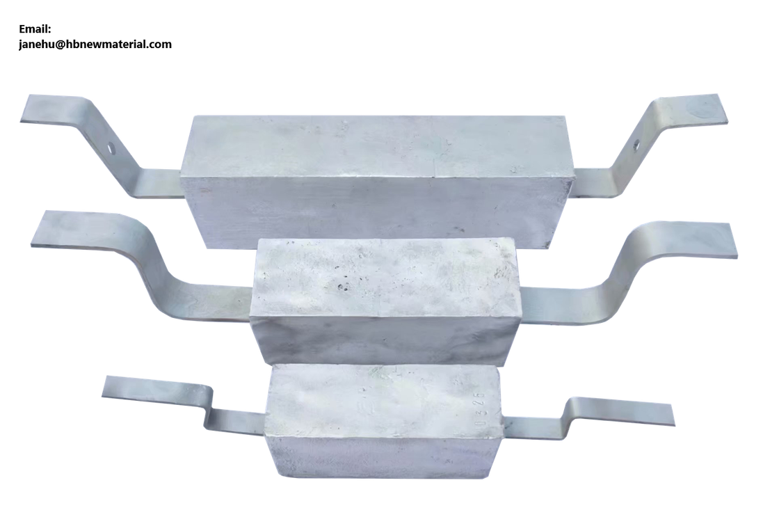 Hochkapazitäts-Aluminium-Zink-Indium-Legierung Opferanode für Anwendungen in Meerwasser und feuchten Böden