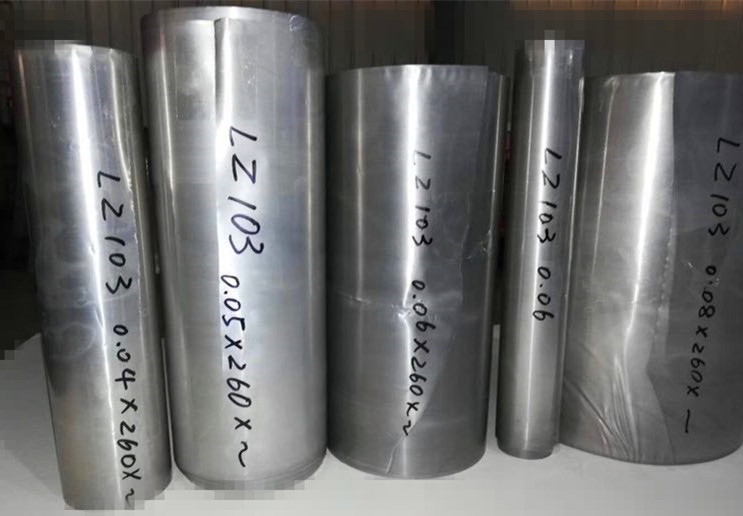 LZ103 Magnesiumlegierte Platte, Magnesium-basierte Legierung 0,5 mm 0,6 mm 0,8 mm
